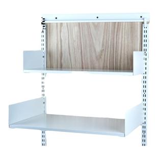 A柱白色置物架配件 层板托客厅壁挂铁艺书架挡板 北欧艺术陈列架