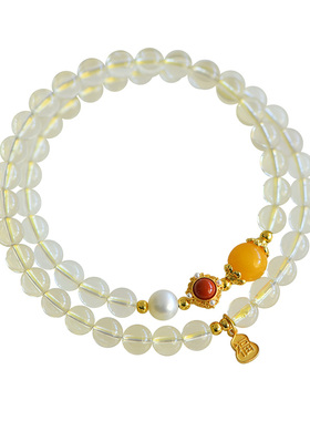 优选曜晶级黄水晶手串