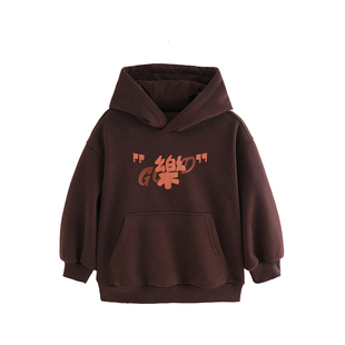 砚台家童装男童加绒保暖卫衣2025冬装新款儿童红色新年款拜年服装