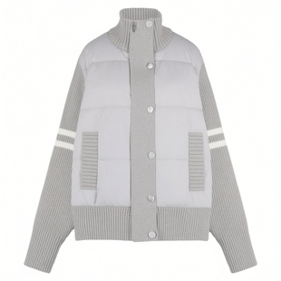 马克华菲针织拼接轻薄羽绒服女2025秋冬季新款巨好看显瘦保暖外套