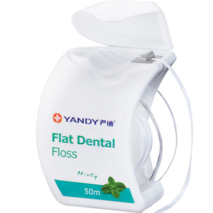 严迪牙线卷装细滑含氟薄荷扁线便携剔牙牵引器牙套正畸软牙线50米