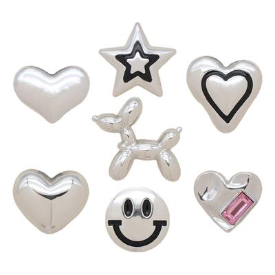 crocs洞洞鞋电镀气球狗鞋花鞋扣