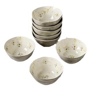 日式陶瓷米饭碗家用2026新款5寸6寸碗特别好看的盘子碗碟套装餐具