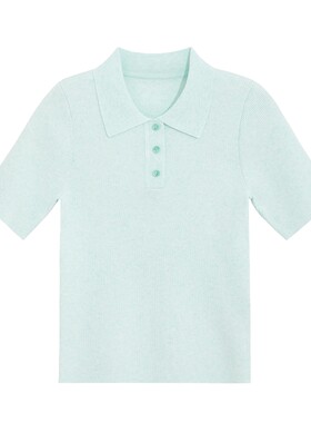 bebe2026春季新款女士Polo领休闲运动风短袖针织上衣130403