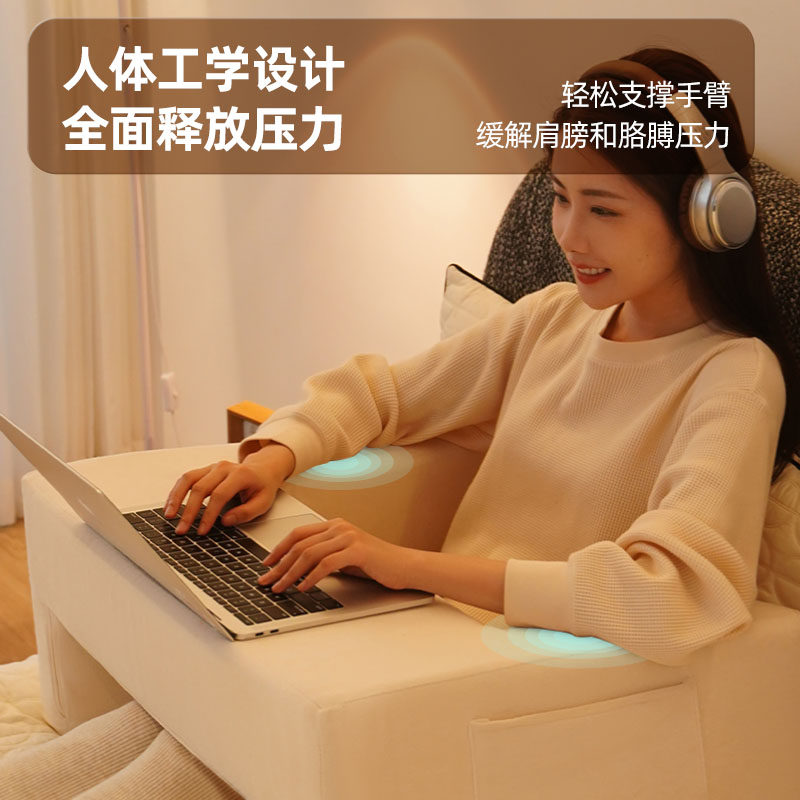 宿舍笔记本床上电脑桌长方形可移动懒人桌折叠卧室床边学习桌书桌