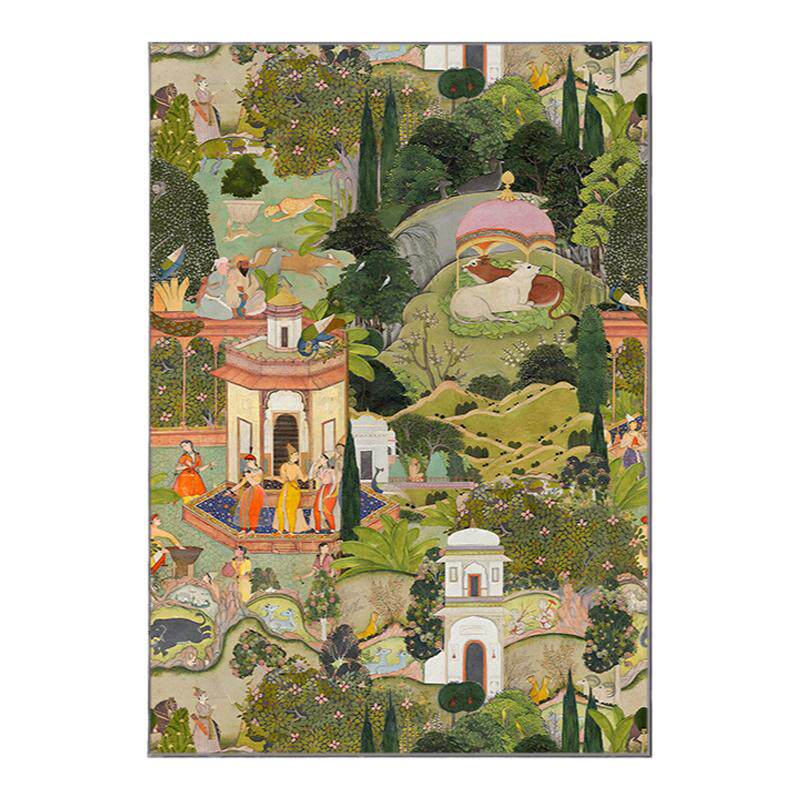 中古风客厅装饰画斋浦尔花园落地画法式复古入户玄关走廊过道挂画