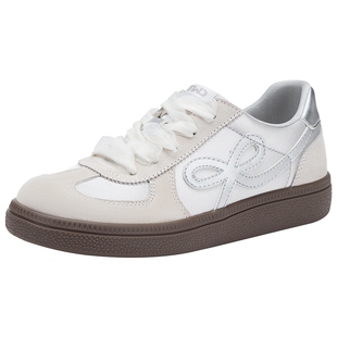 热风平底德训鞋女鞋2026年春季新款百搭户外板鞋运动小白鞋子