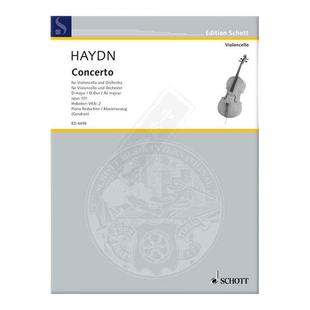 海顿 大提琴协奏曲D大调 op101 Hob VIIb 2 附钢伴 根德隆版 朔特原版乐谱书 Haydn Concerto D Dur Cello and Piano ED4498