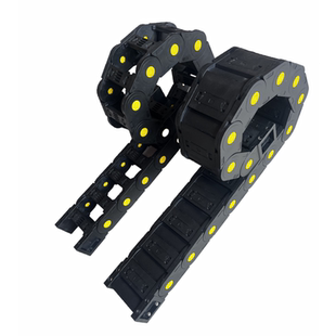 塑料尼龙拖链坦克链钢铝活动线槽机床桥式封闭雕刻机静音履带链条