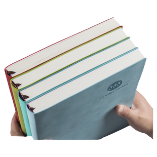 笔记本文具皮商务记事本16K大号本子A4简约加厚办公定制B5软皮硬壳面日记本工作会议记录本定制定做企业LOGO