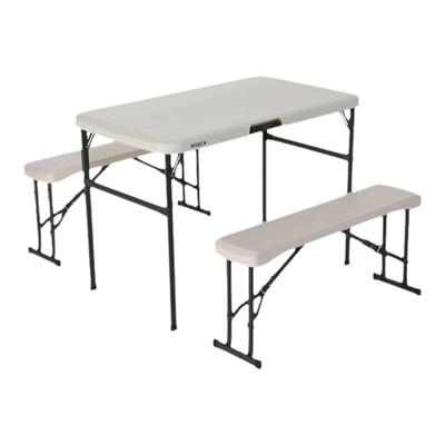 lifetime便携折叠桌椅套装野餐桌