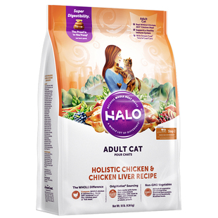Halo自然光环猫粮纯鲜肉全价成猫健美鸡