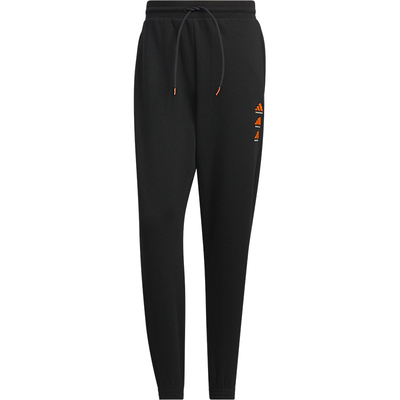 阿迪达斯男士印花针织宽松长裤