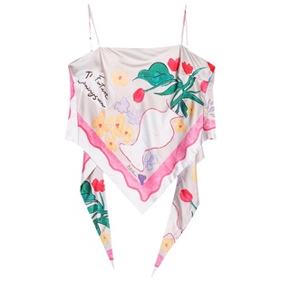 落落狷介丝巾吊带背心女内搭2025年夏季新款设计感小众小吊带上衣