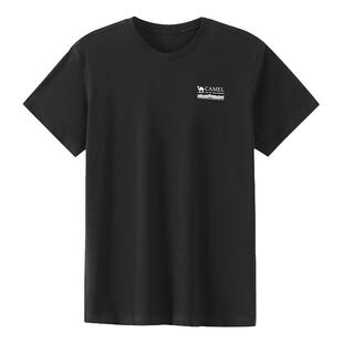 【3A抗菌索罗娜棉T】骆驼男装T恤运动夏纯色宽松速干短袖圆领上衣