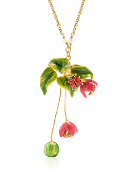 春夏清新项链ins风西瓜花朵瓢虫