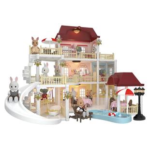 2026新款儿童节玩具女孩公主别墅娃娃屋城堡3一6岁生日新年礼物