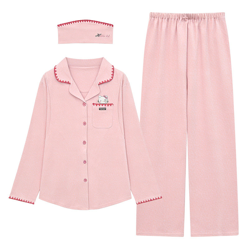 带胸垫月子服5月份纯棉哺乳睡衣