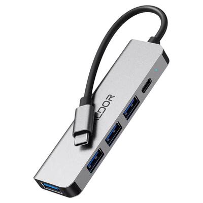 高多 type-c 4口hub集线器 PD100w快充3.0集线器适用于苹果华为平板笔记本平板手机usb接口扩展