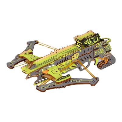 木制立体益开智手工3D皮筋枪