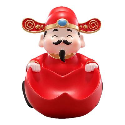 财神爷玄关钥匙收纳摆件实用