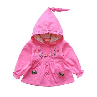 小女孩风衣女童1春装0女婴儿童装2春秋3岁半女宝宝4公主薄外套潮5