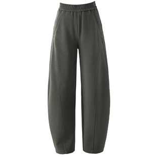 梨型身材休闲运动裤女款2025新款弯刀裤慵懒松弛感裤子卫裤阔腿裤