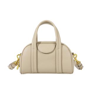 GEOILIO真皮保龄球包2025年新款波士顿头层牛皮单肩包斜挎手提女