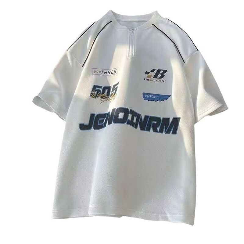 骑行机车宽松短袖T恤赛车服上衣