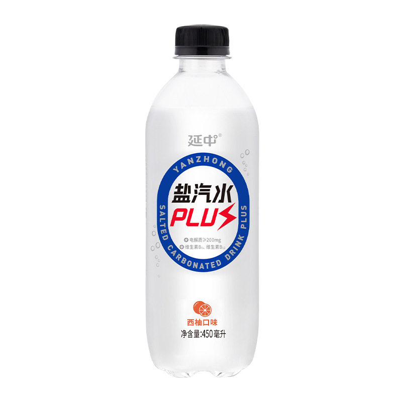 延中盐汽水plus西柚荔枝健身含维生素整箱450ml*12瓶