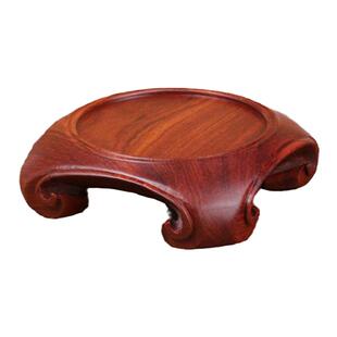 实木整木底座工艺品摆件紫砂壶瓷器花瓶木器底托天圆地方红木木托