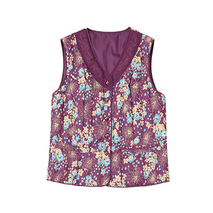 防寒秋冬季中老年人羽绒裤女款妈妈内外穿高腰碎花白鸭绒保暖内胆