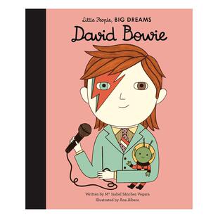 小男孩,大梦想：大卫·鲍威 David Bowie 英文原版 绘本 精装大开本 名人传记 Little People, Big Dreams