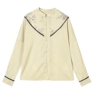 2026年春Outlets正品 高端AL系列知性上衣蝙蝠袖轻量新中式衬衫女