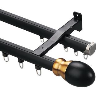 致尚重型窗帘轨道下滑罗马杆窗帘杆滑轮滑轨顶侧装特厚铝合金导轨