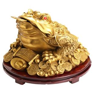 黄铜三足金蟾摆件金蟾蜍金蝉酒柜客厅办公室好物桌面店铺开业礼品