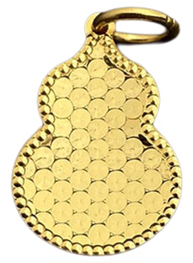 S925纯银镀金龙鳞葫芦蜂巢吊坠