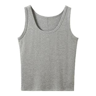 纸片人轻盈感』好遮副乳无胸垫工字背心打底凉感莱赛尔醋酸吊带夏