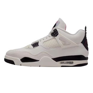 泽柒体育Air Jordan AJ4白黑红乔4 飞行中帮复古篮球鞋IM4002-100