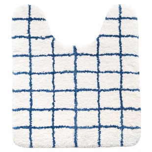 霜山U型马桶地垫家用加厚簇绒卫生间防滑脚垫浴室坐便脚踏踩脚垫