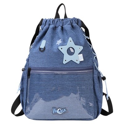 VANWALK/出走大容量束口袋双肩包