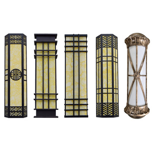 户外防水壁灯新中式仿云石灯室外售楼部小区大门庭院围墙外墙壁灯