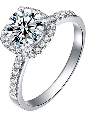 胖东来同款轻奢莫桑石一克拉指环