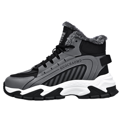 NewRockstarChoppa 冬季高帮男鞋加绒保暖厚底休闲防寒运动雪地靴