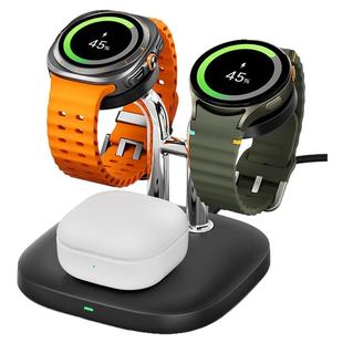 SwanScout 704S Dual Samsung Watch Wireless Charging Station 3 in 1 for Galaxy Watch 8/7/6/5/4 & Buds