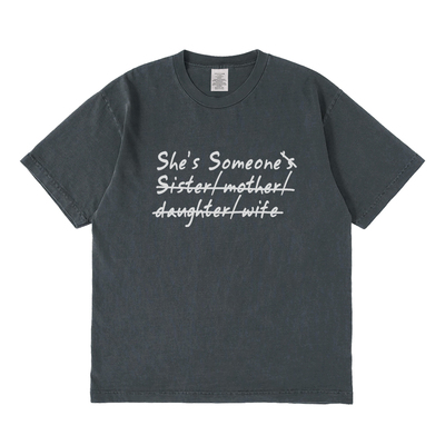 She's Someone's短袖t恤夏季设计感小众情侣男女宽松圆领上衣