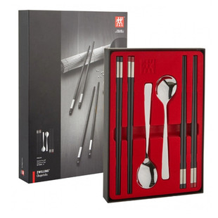 德国进口双立人 筷子套装不锈钢勺子 调羹 餐勺套礼盒包装