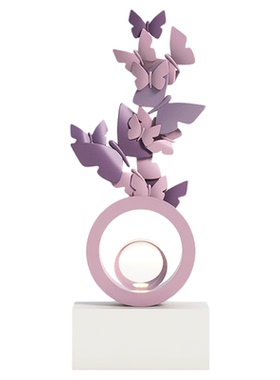 水晶球蝴蝶桌面小摆件轻奢高档！