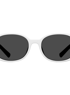 复古椭圆形白框配近视墨镜女款2025新款白色边框女式白边太阳眼镜