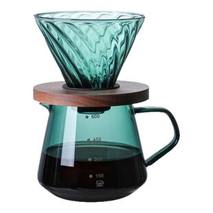 手冲咖啡壶套装咖啡分享壶带刻度家用玻璃咖啡具v60滤杯美式滴漏